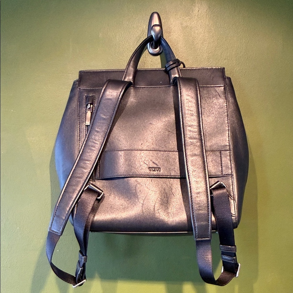 Tumi Mariella Tavi Black Leather Backpack - Picture 5 of 11